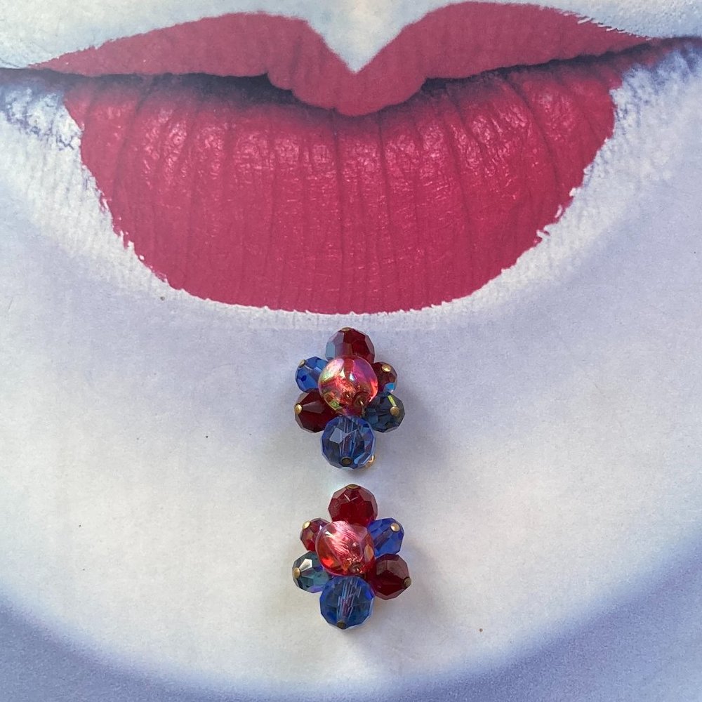 Hattie Carnegie Art Glass Earrings